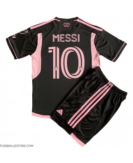 Günstige Inter Miami Lionel Messi #10 Auswärts Trikotsatzt Kinder 2023-24 Kurzarm (+ Kurze Hosen)